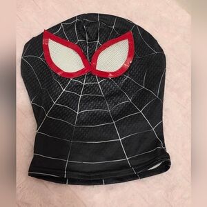 Kids Spider Web Costume Mask - Black and Red